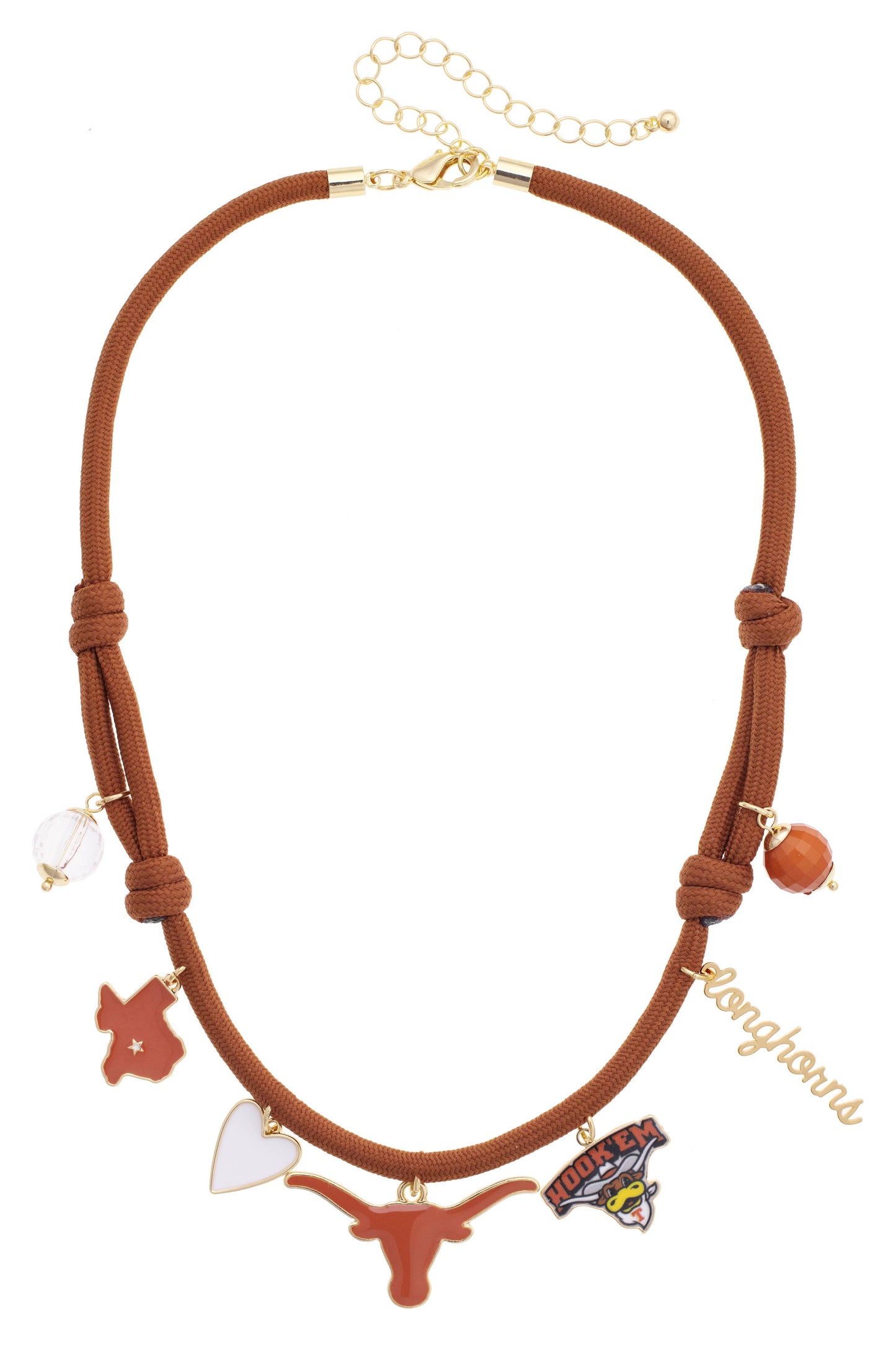Longhorns Paracord Charm Necklace