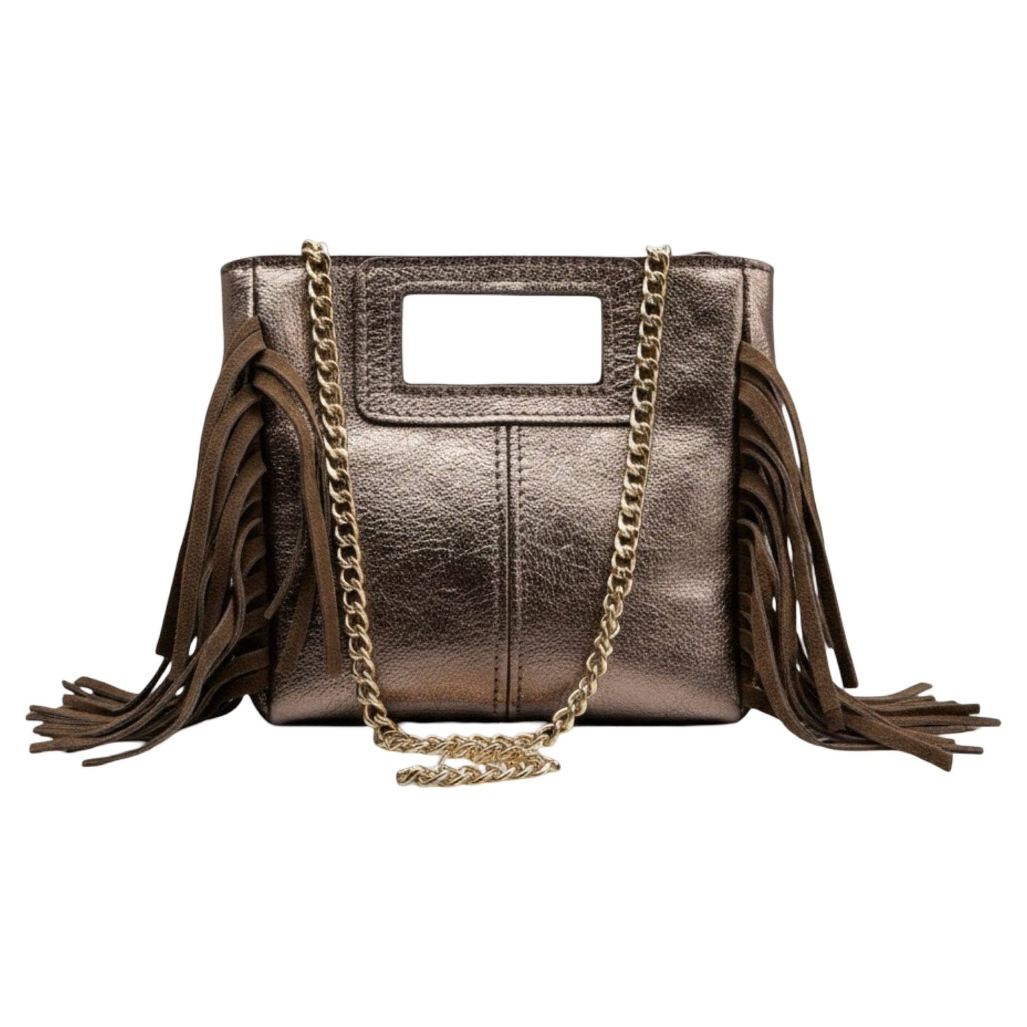 Marion Bronze Small Iridescent Leather Bag