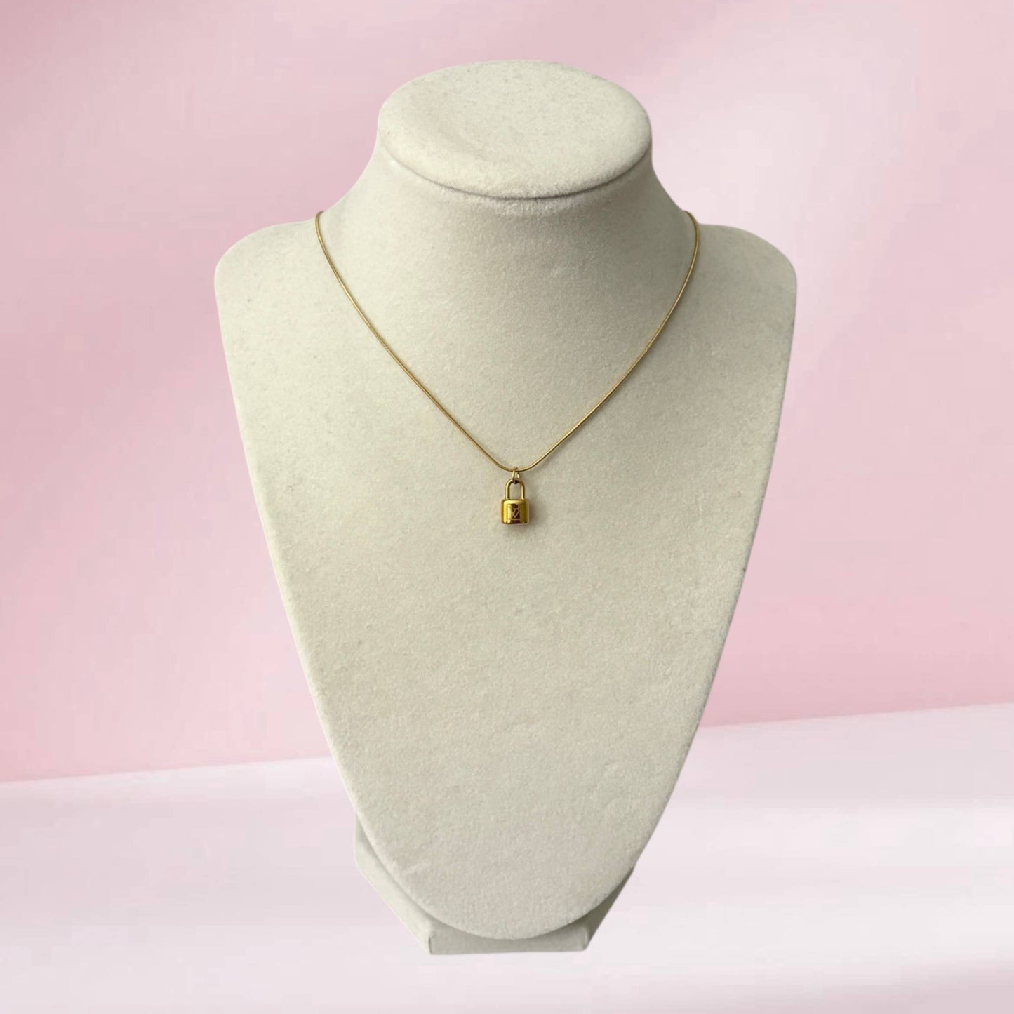 Belle Repurposed Vintage LV Lock Necklace