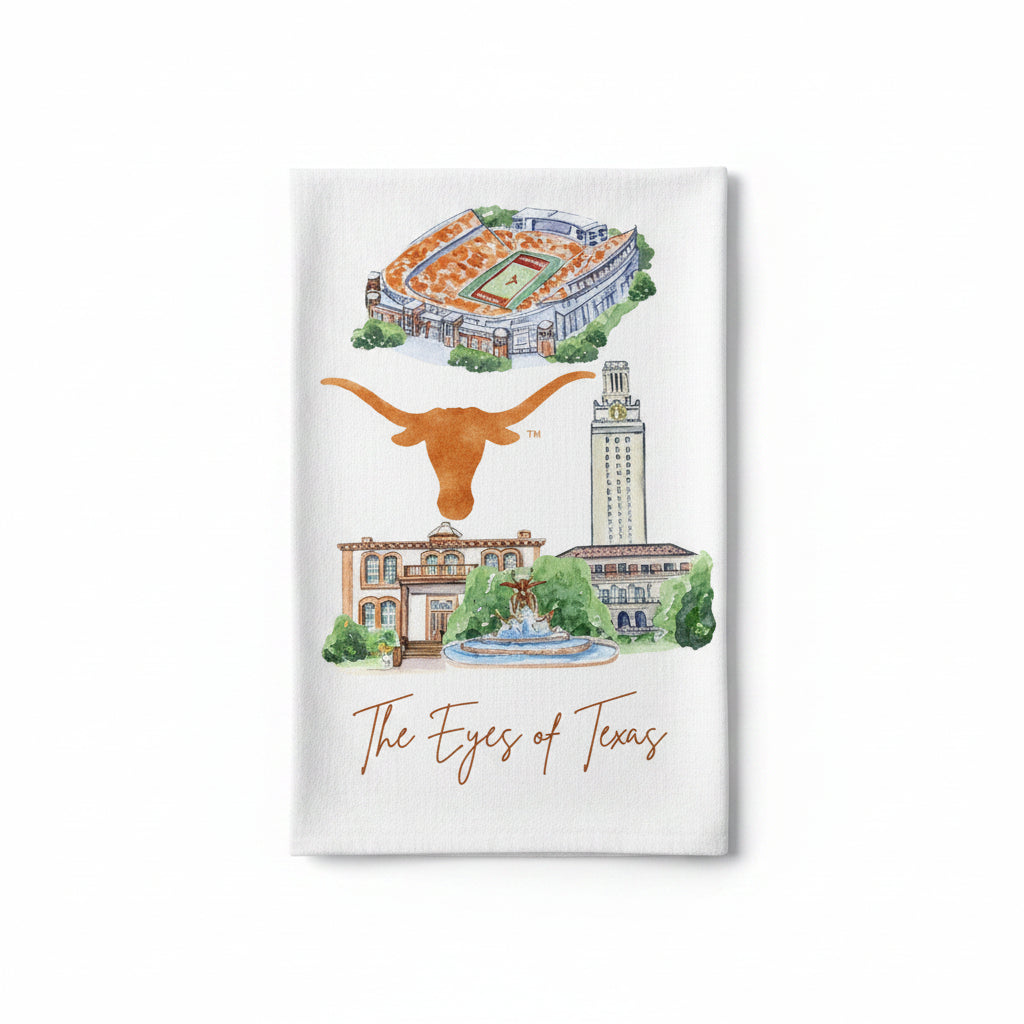 Texas Landmark Tea Towel