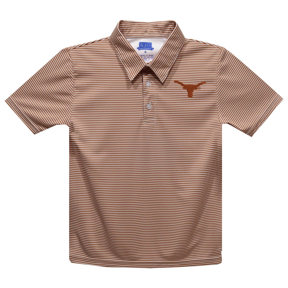 Longhorns Embroidered Striped Polo