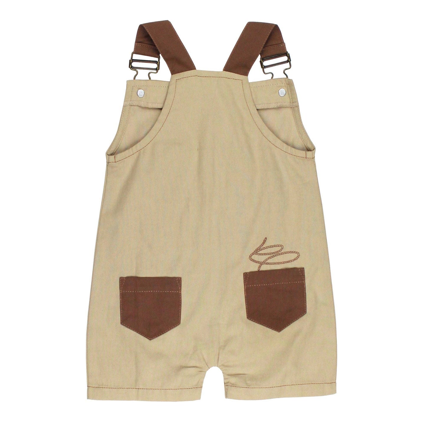 Oatmeal Organic Twill Sleeveless Overall