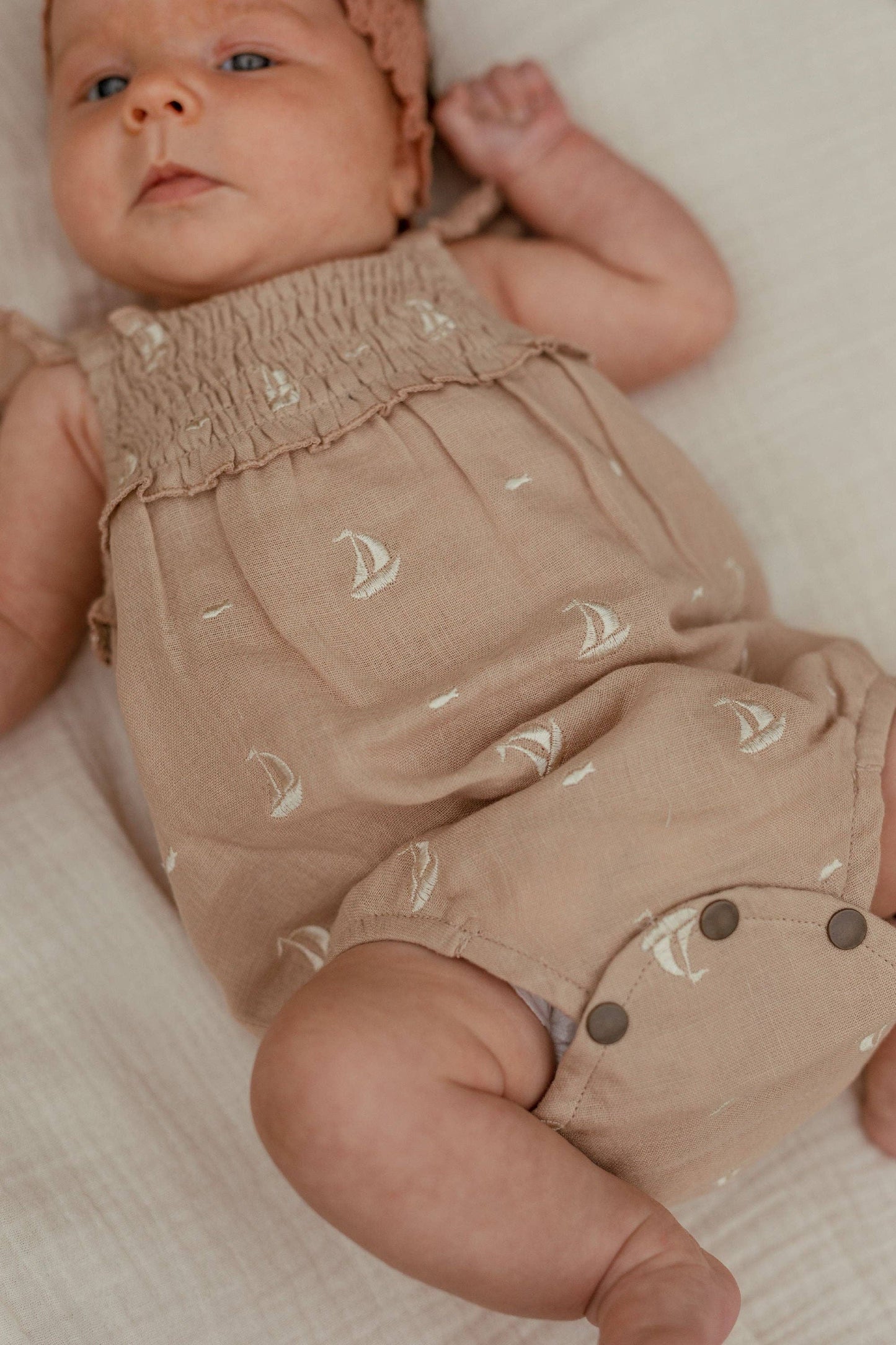 Sailboat Muslin Sleeveless Bodysuit
