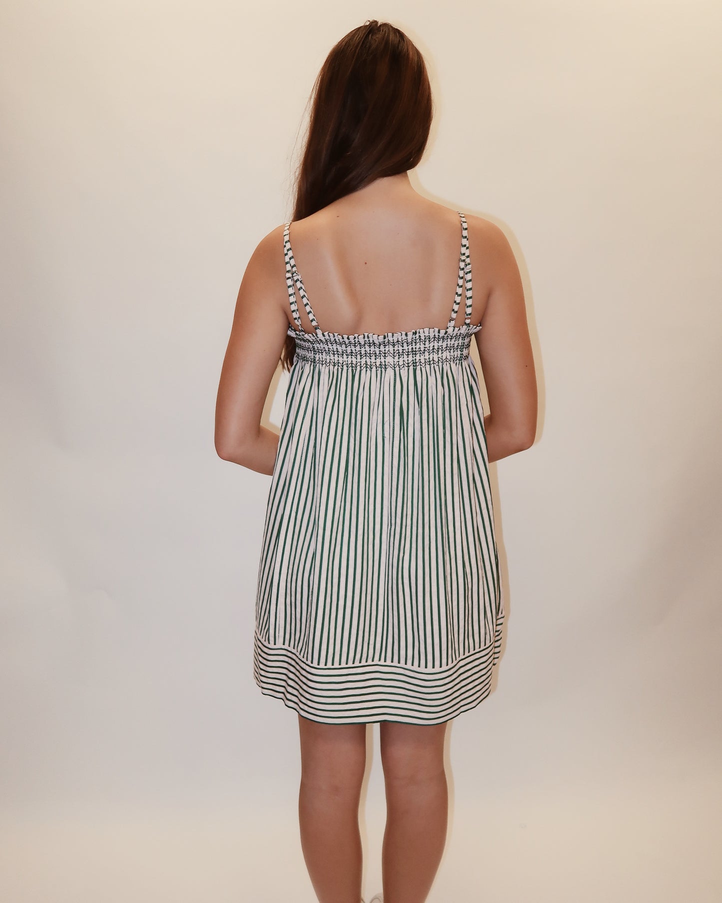 Randa Striped Babydoll Mini Dress