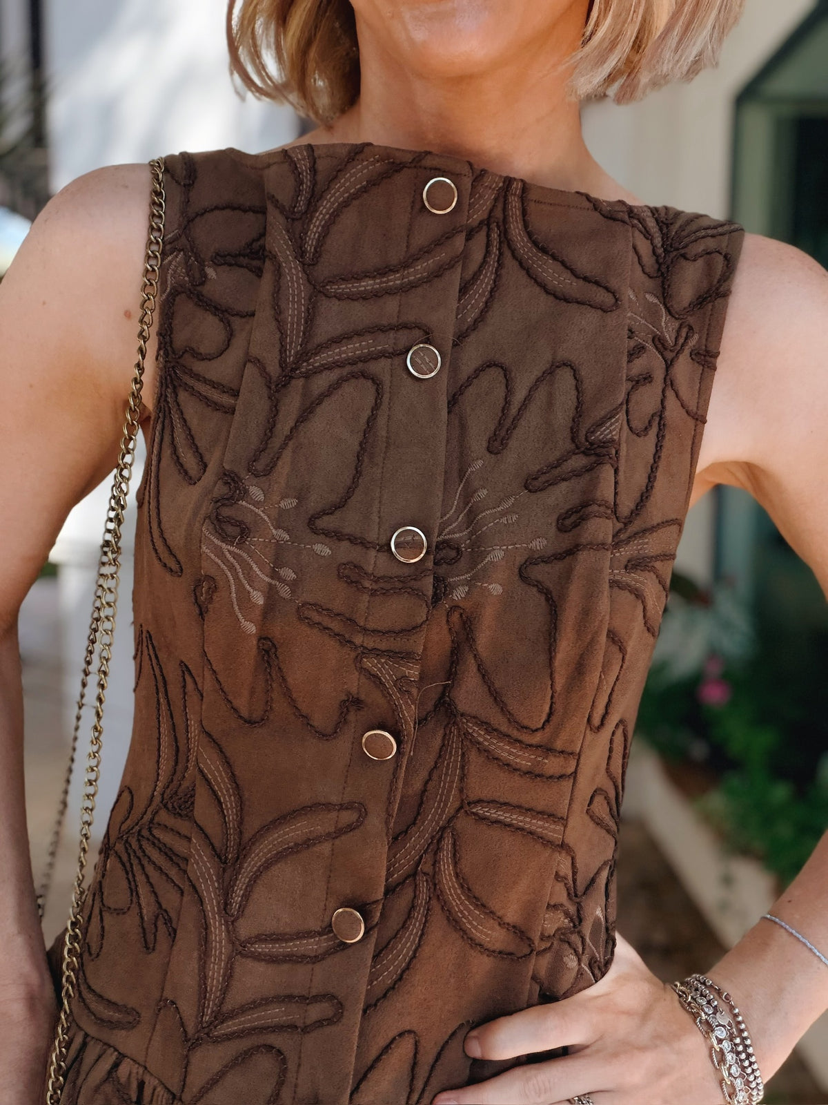 Fia Embroidered Mini Dress