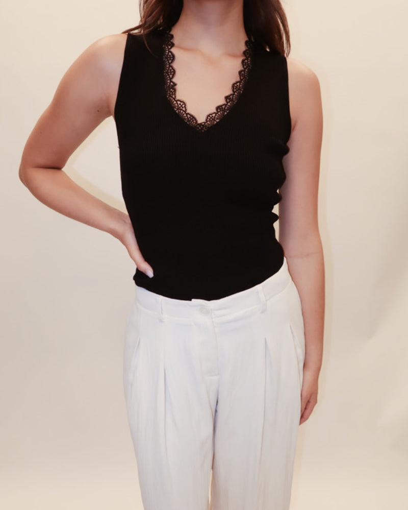 Hope Black Lace Tank