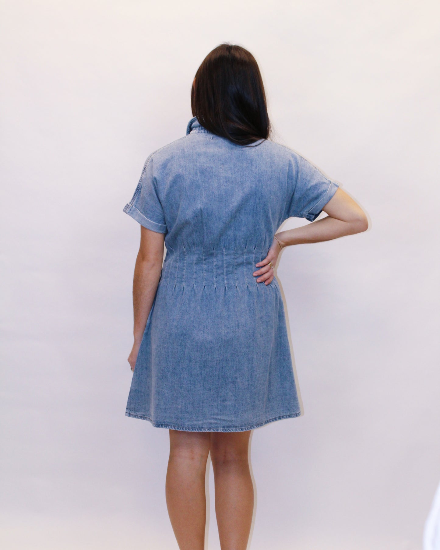 Miley Denim Button Up Mini Dress