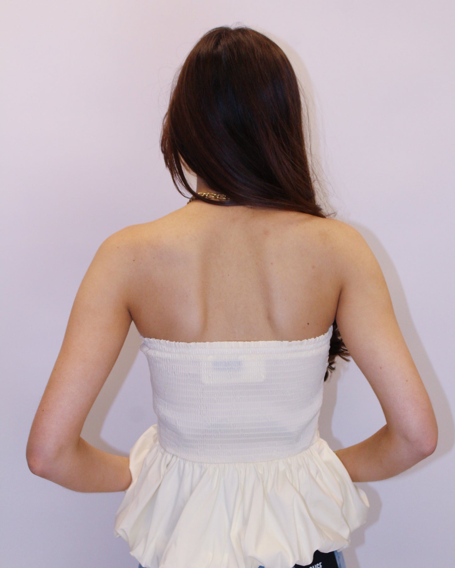 Reigha Strapless Bubble Top