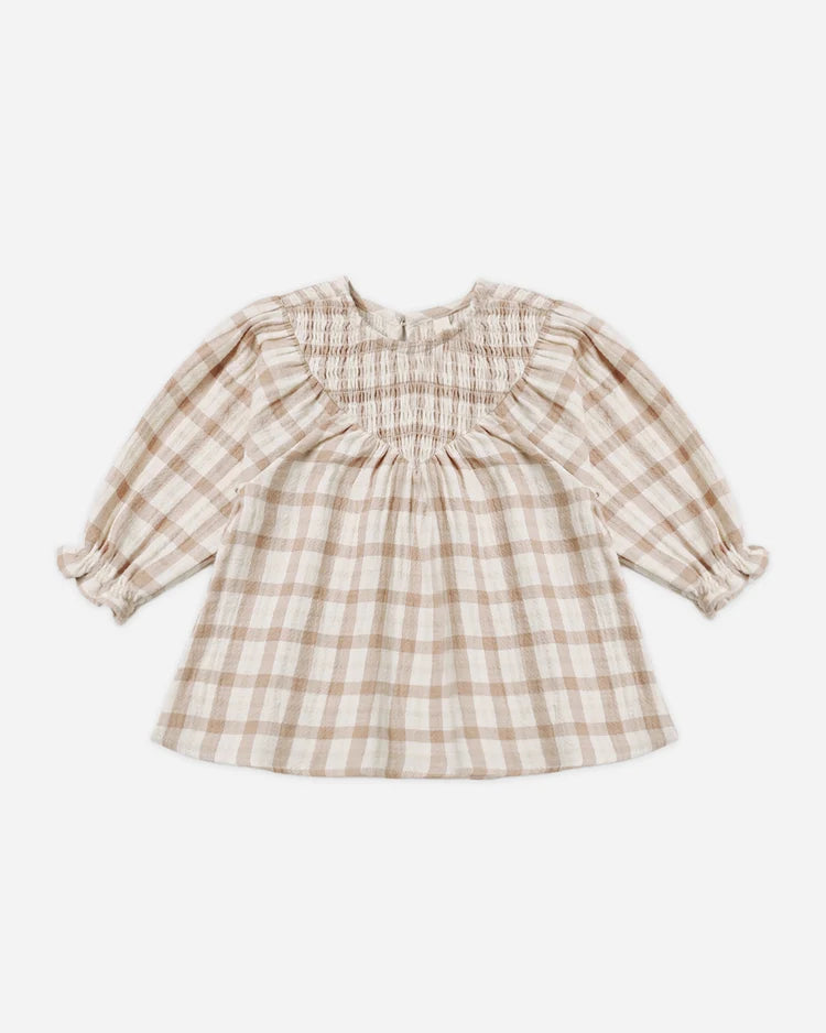 Girls Smocked Plaid Dress