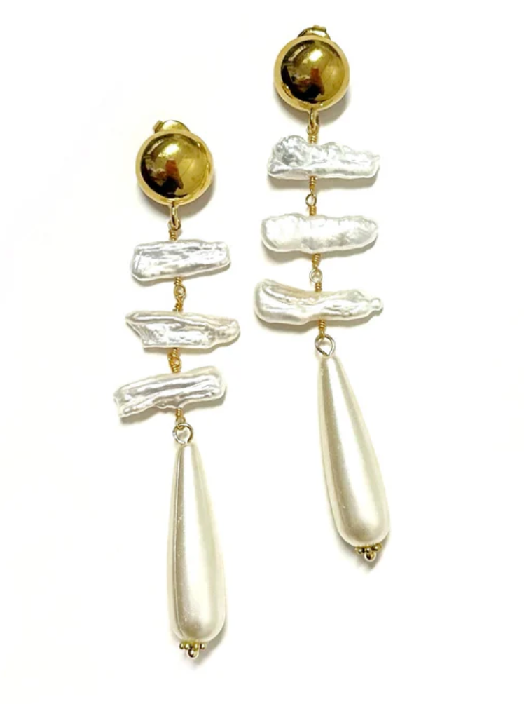 Meryl Pearl Dangle Earrings