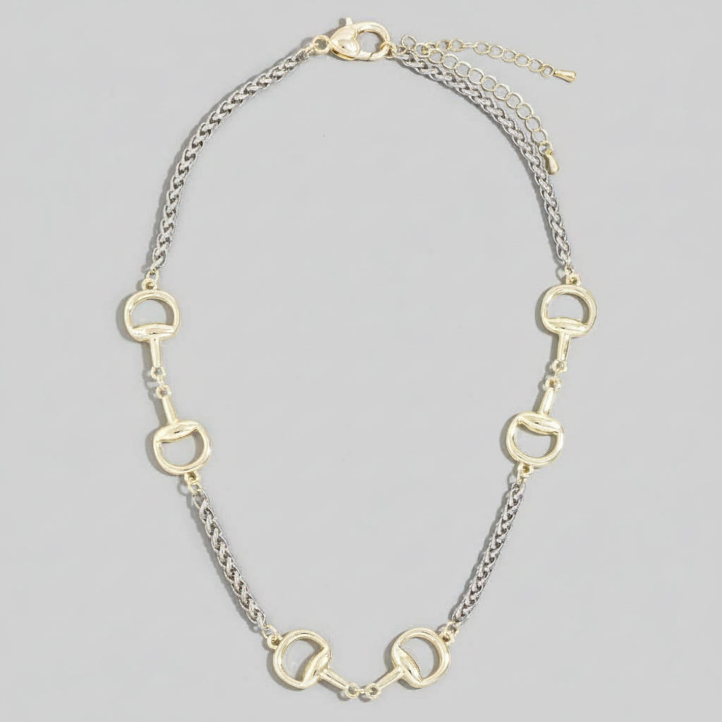 Two-Tone Horse Bit Necklace