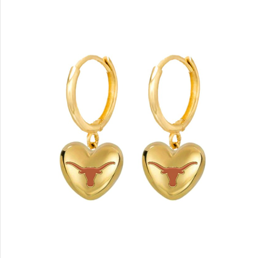 Longhorns Hibiscus Earrings