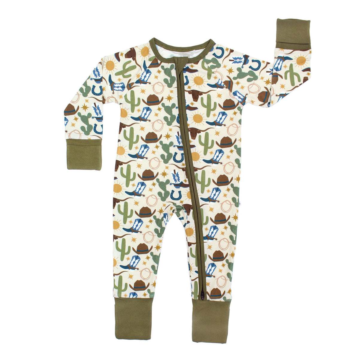 Olive Western Bamboo Pj's