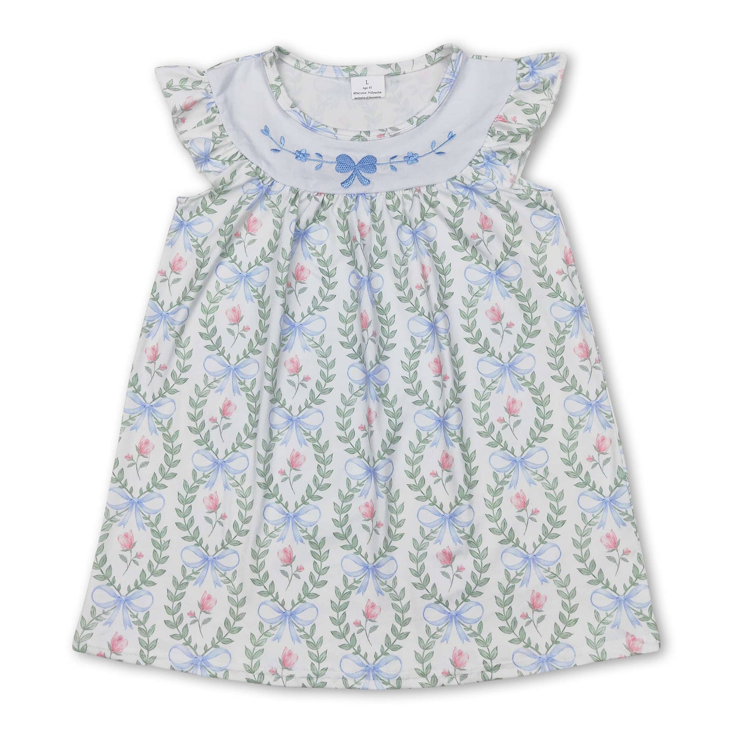 Light Blue Floral Toddler Dress