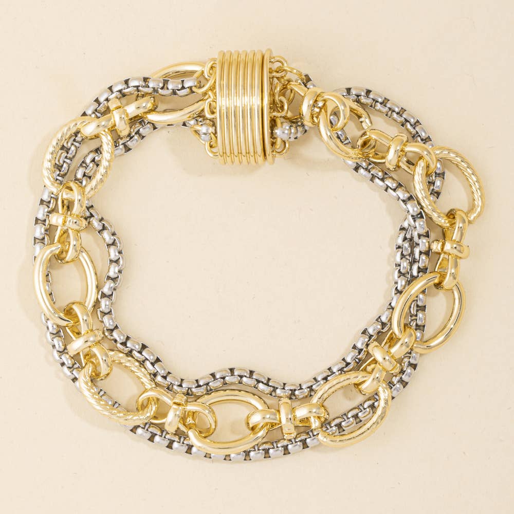 Two Tone Chain Bracelet