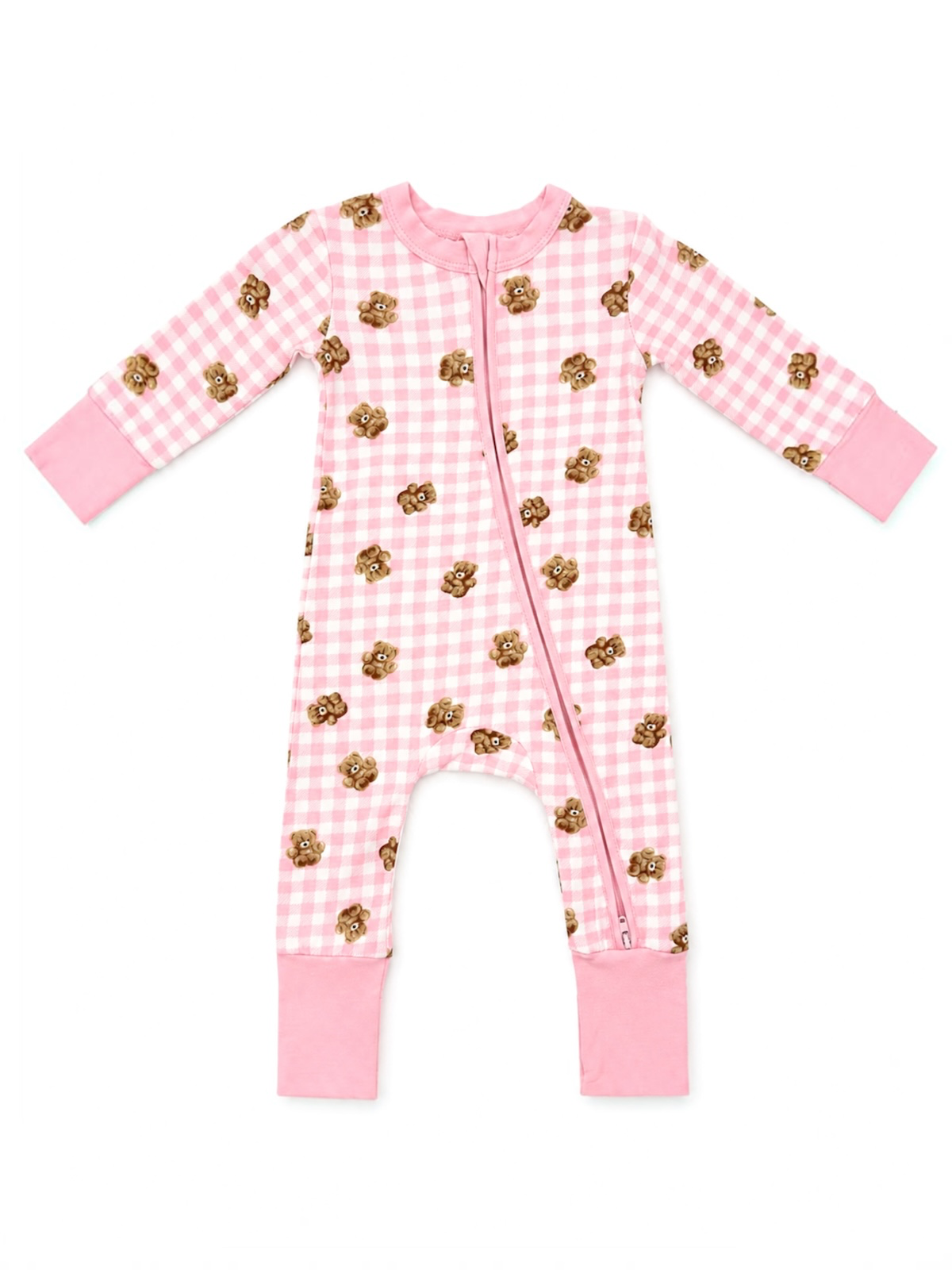 Pink Teddy Zip Romper