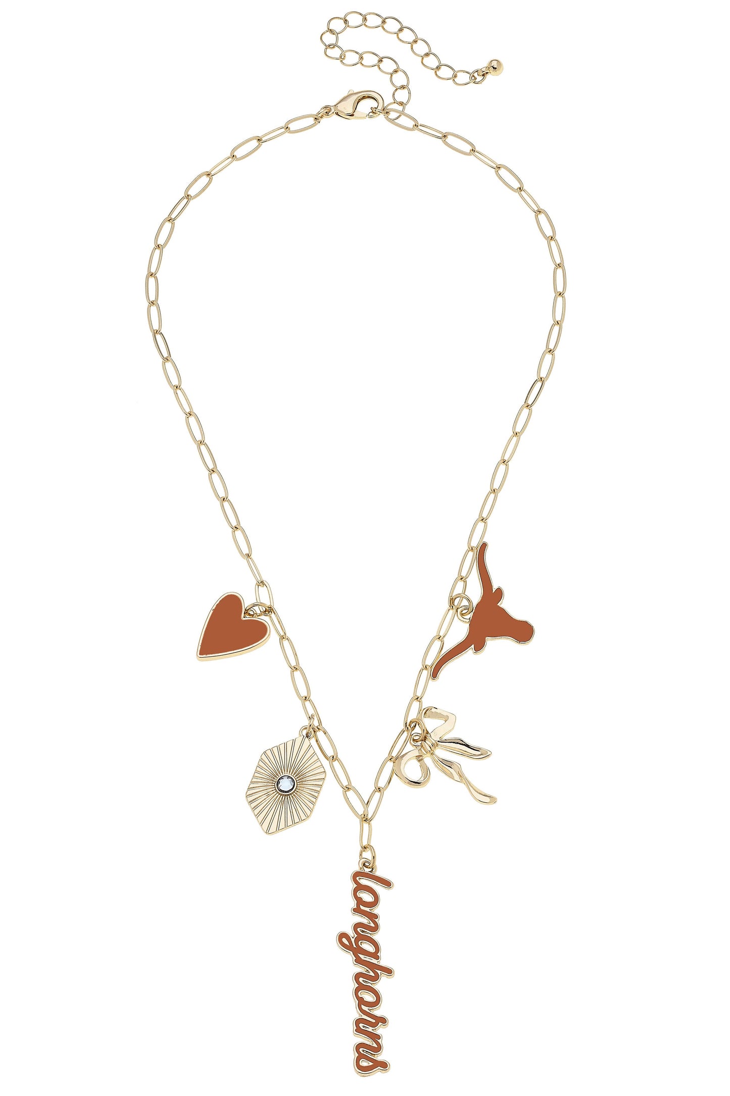 Texas Longhorns Paper Clip Charm Collector Necklace