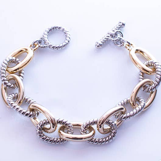 Two Tone Toggle Bracelet