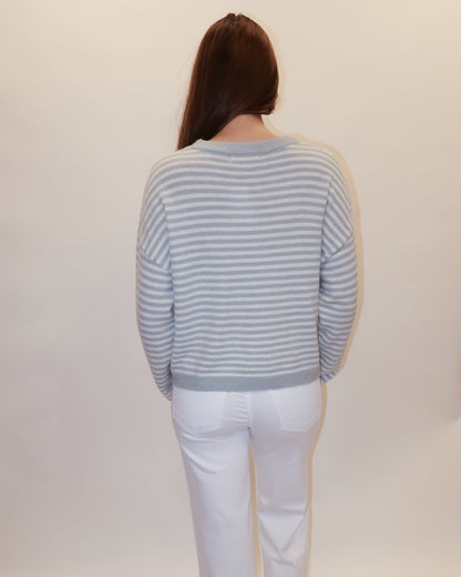 Sophia Blue Striped Sweater