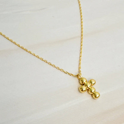 Dot Cross Pendant Necklace