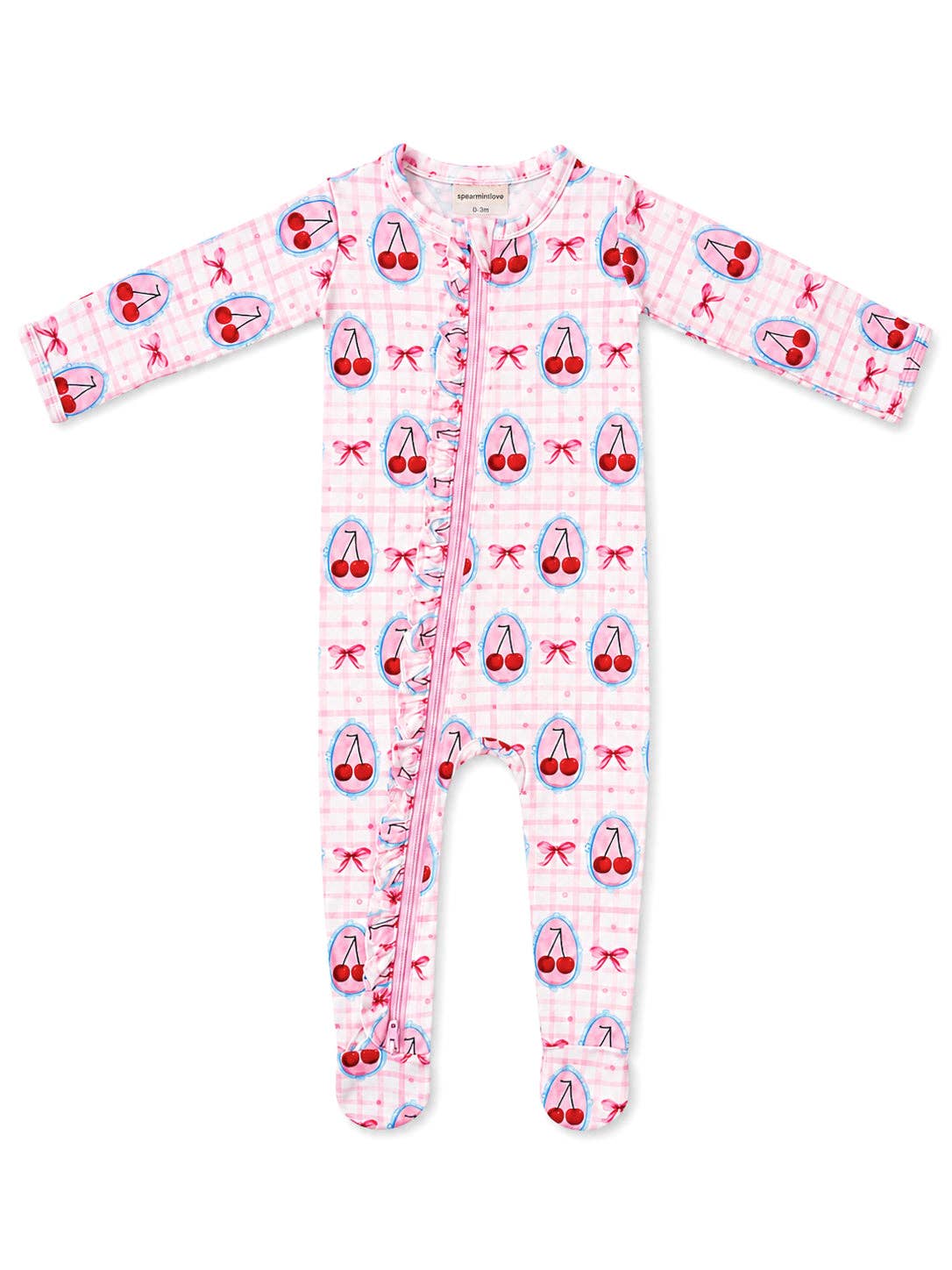 Cherry Ruffle Footie