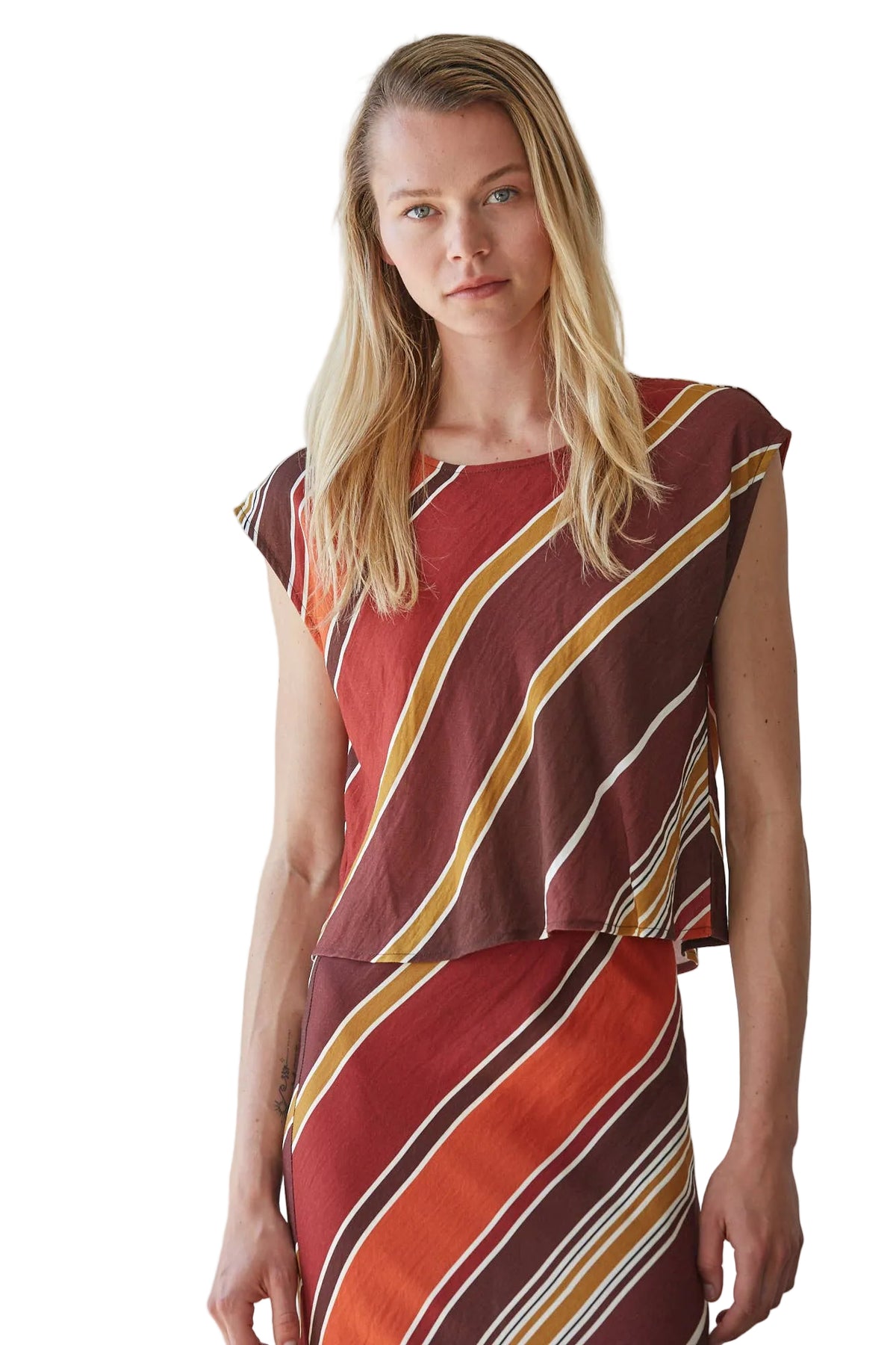 Tanna Striped Sleeveless Top