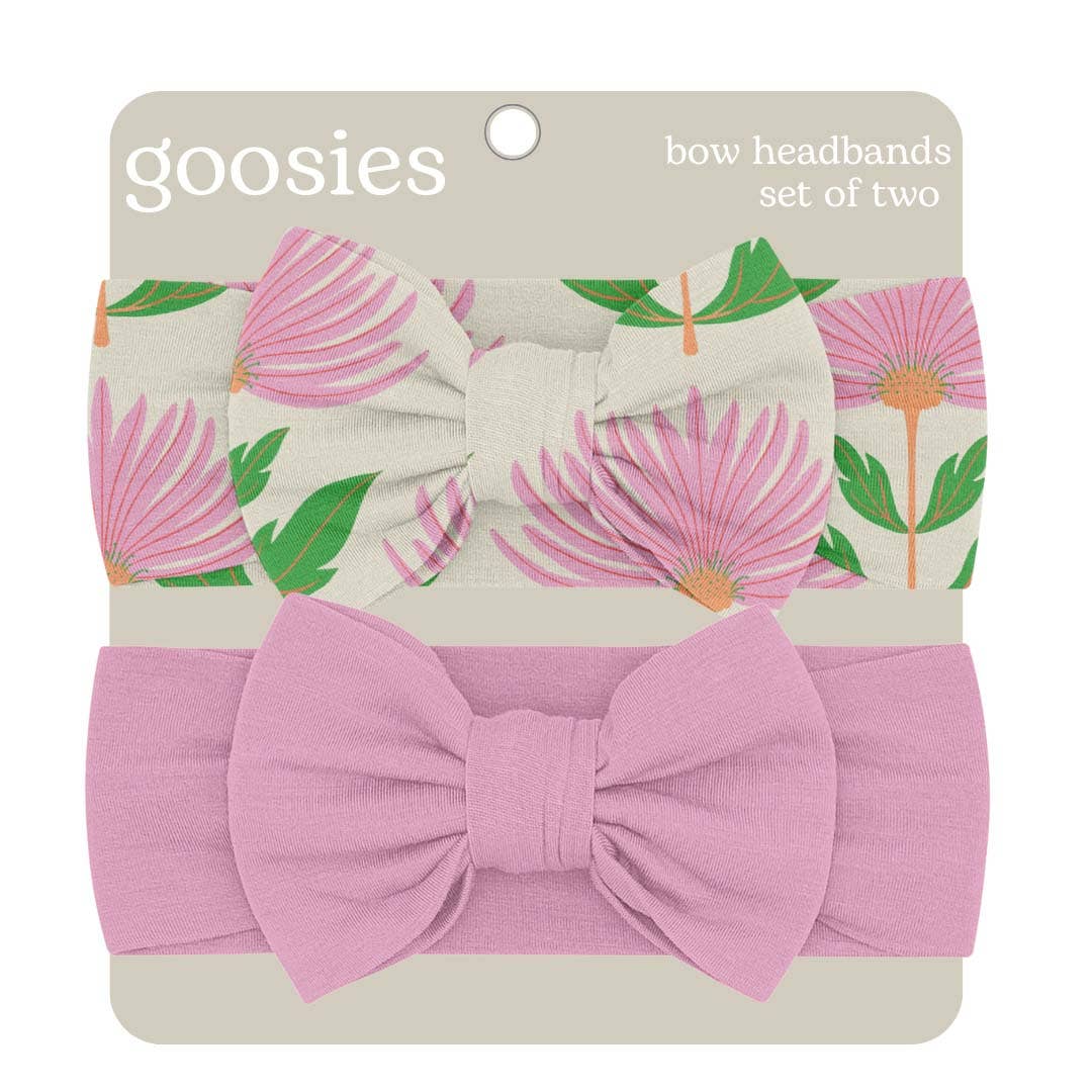 Pink Flower Headband Set