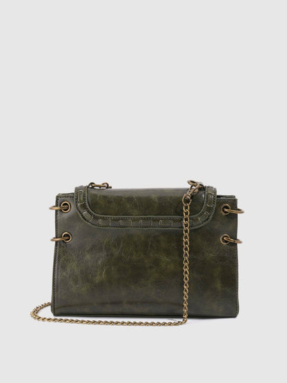 Buckle Leather Shoulder Bag