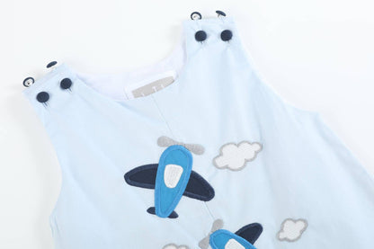 Blue Airplane Shortalls