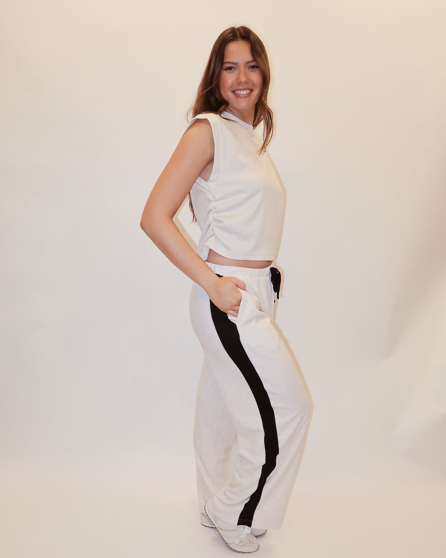 Lori Ruched Knit Lounge Top