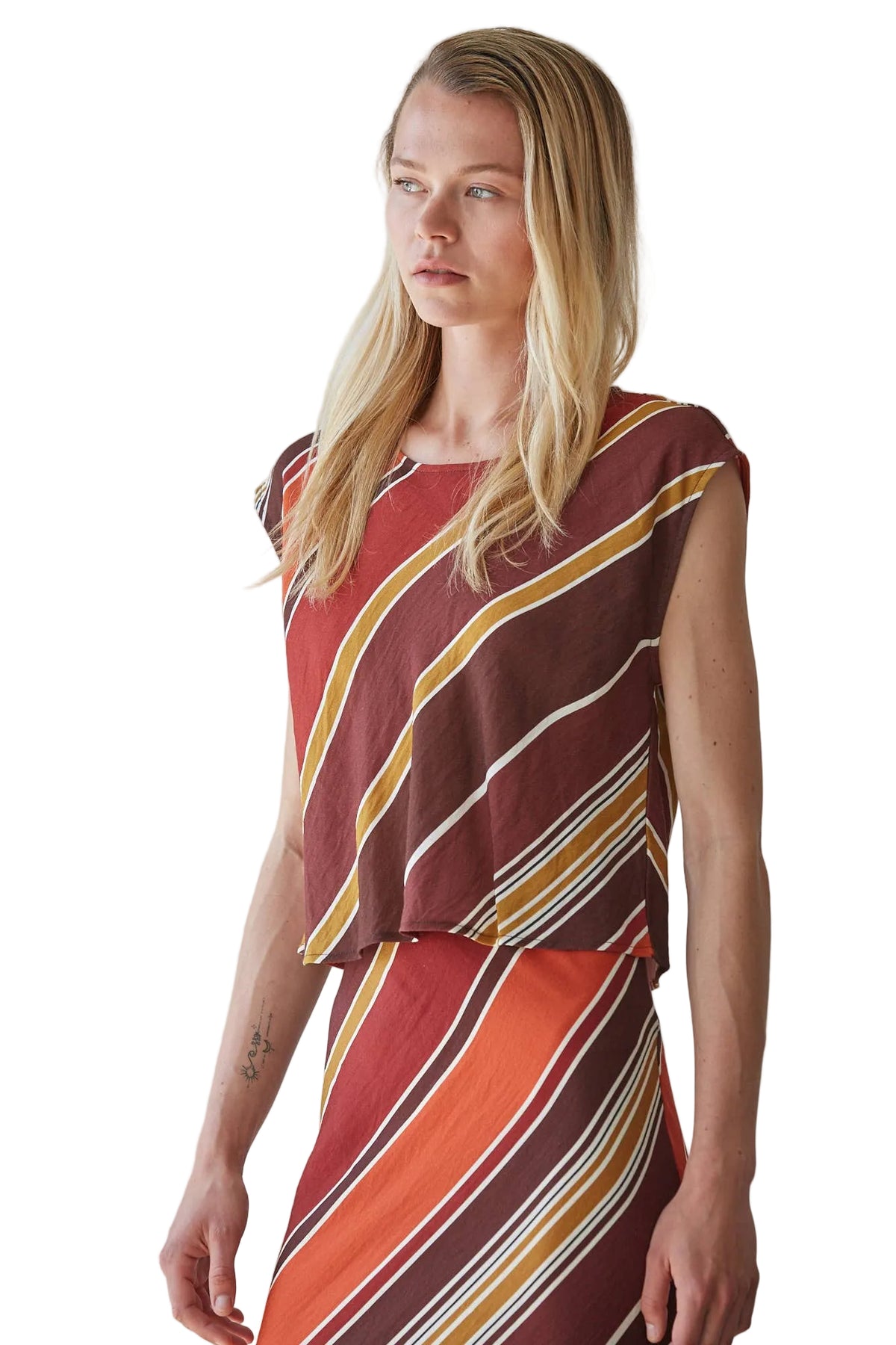 Tanna Striped Sleeveless Top
