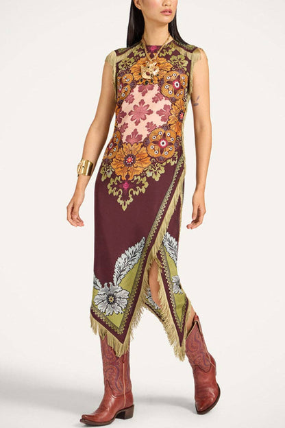 Madisyn Fringe Midi Dress