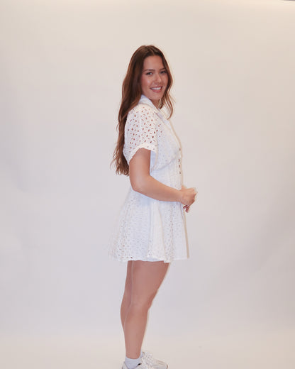 Zoey Eyelet Mini Dress