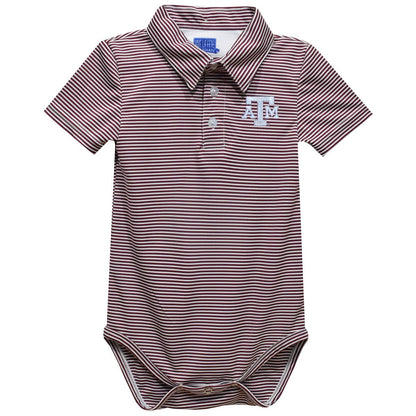 Aggies Embroidered Stripe Onesie