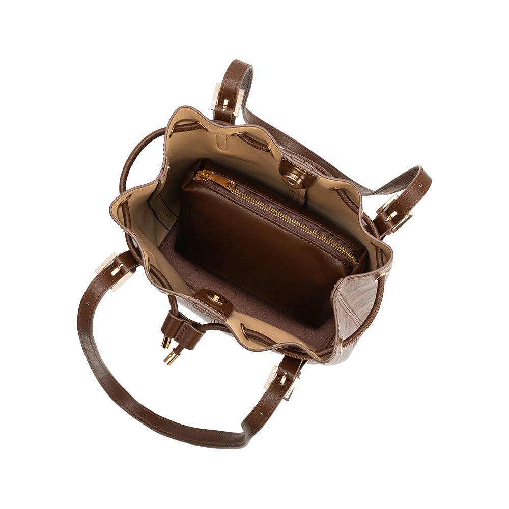 Sally Espresso Recycled Vegan Shoulder Bag