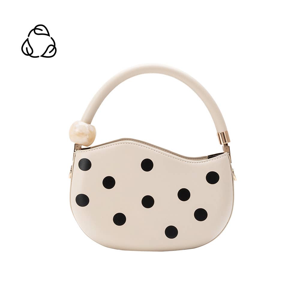Jennie Cream Vegan Polka Dot Bag