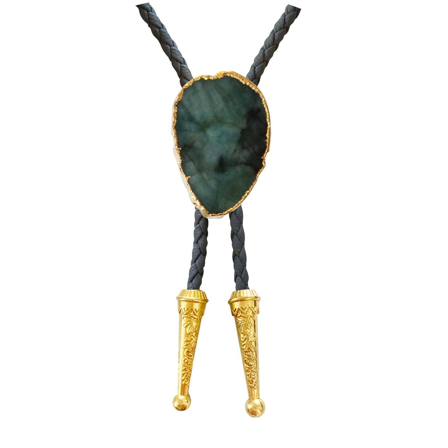 Emerald Gemstone Bolo Tie