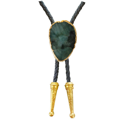 Emerald Gemstone Bolo Tie