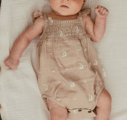 Sailboat Muslin Sleeveless Bodysuit