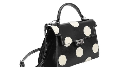 Maisel Black Vegan Polka Dot Hand Bag