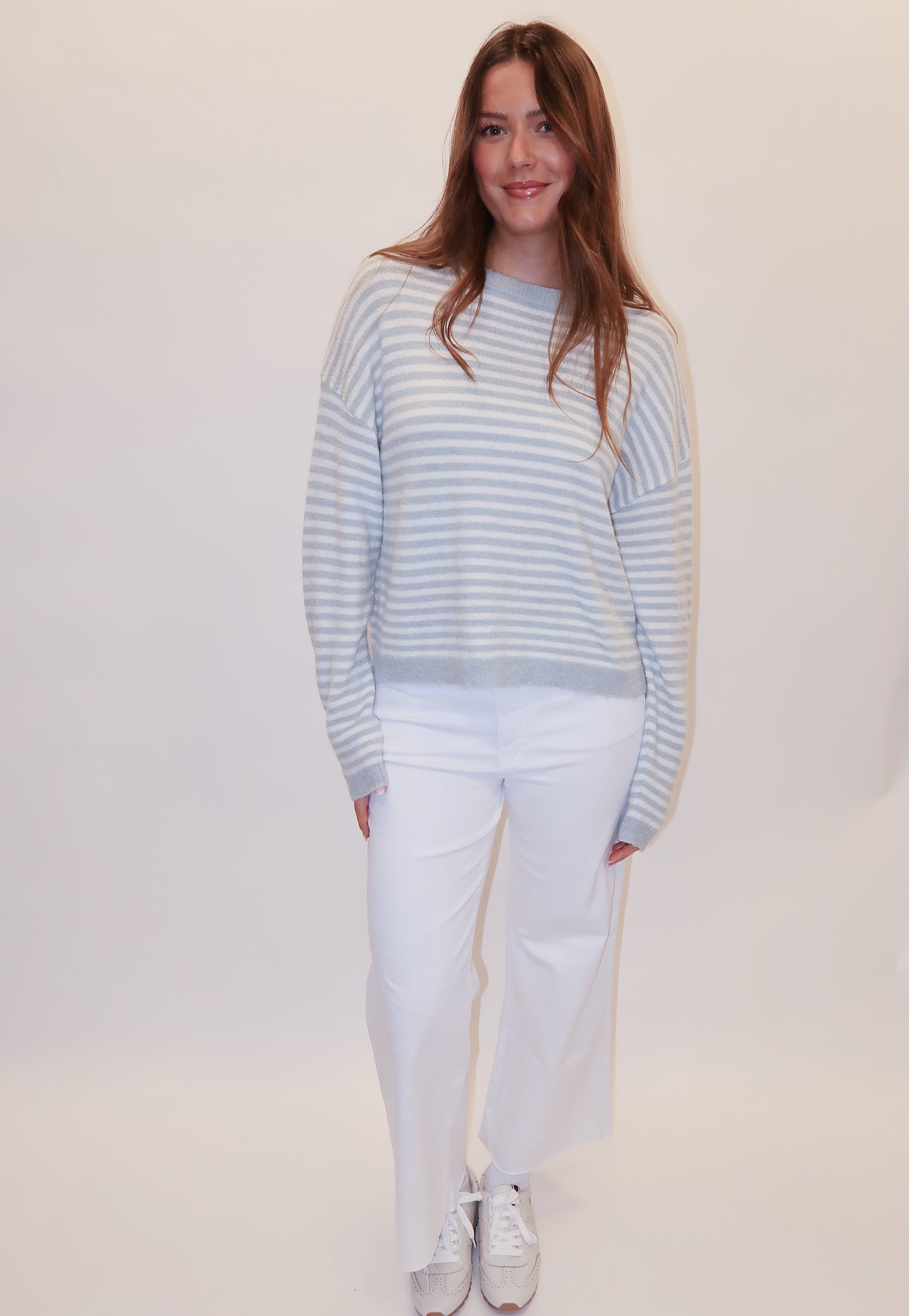 Sophia Blue Striped Sweater
