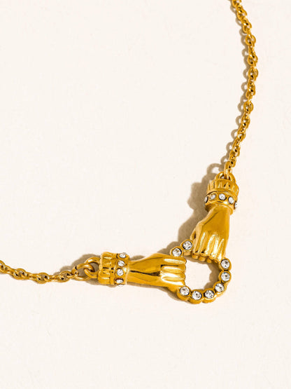 Brissonne CZ Double Hand Necklace