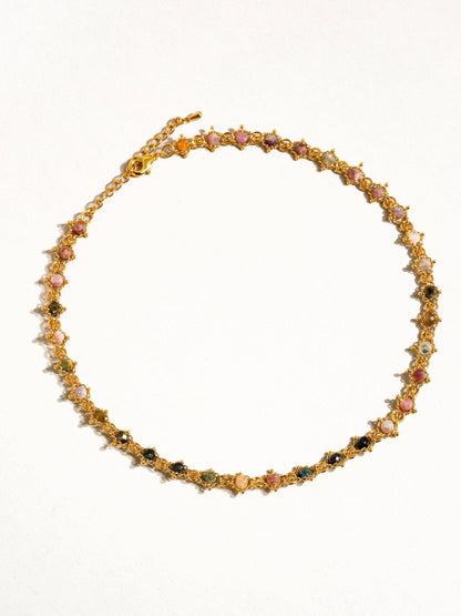 Skylar 18K Gold Multi-Stone Chained Bracelet