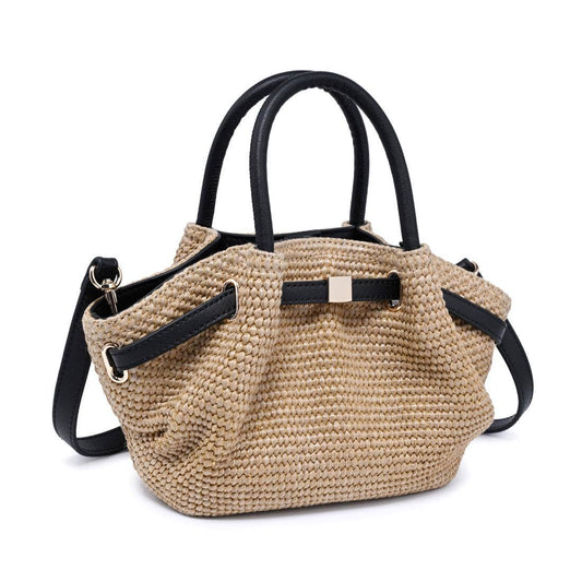 Selena Natural Straw Crossbody