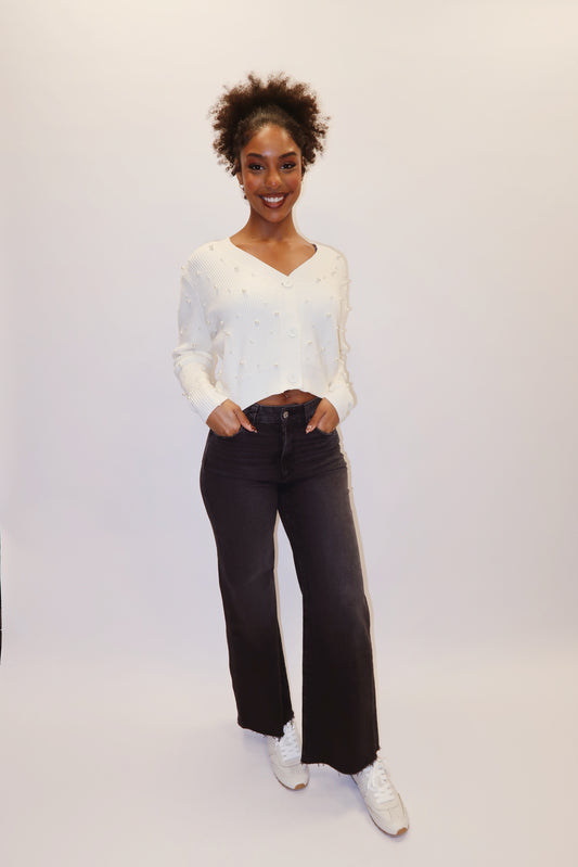 Maria Pearl Long Sleeve Cardigan