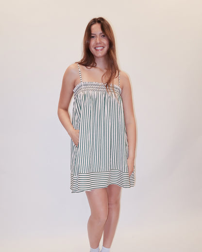 Randa Striped Babydoll Mini Dress