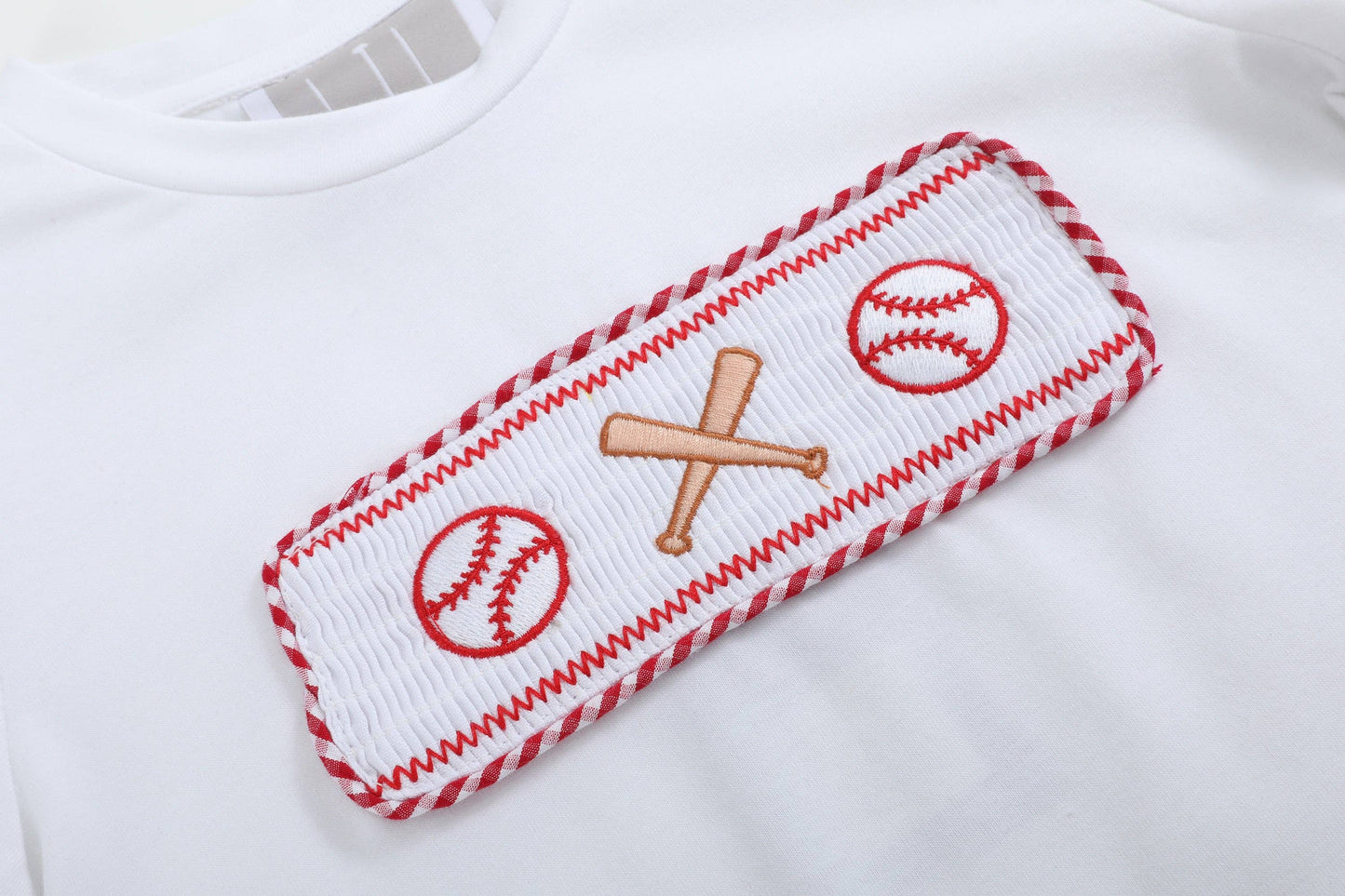 Baseball Shirt & Gingham Shorts Set
