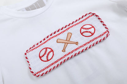 Baseball Shirt & Gingham Shorts Set