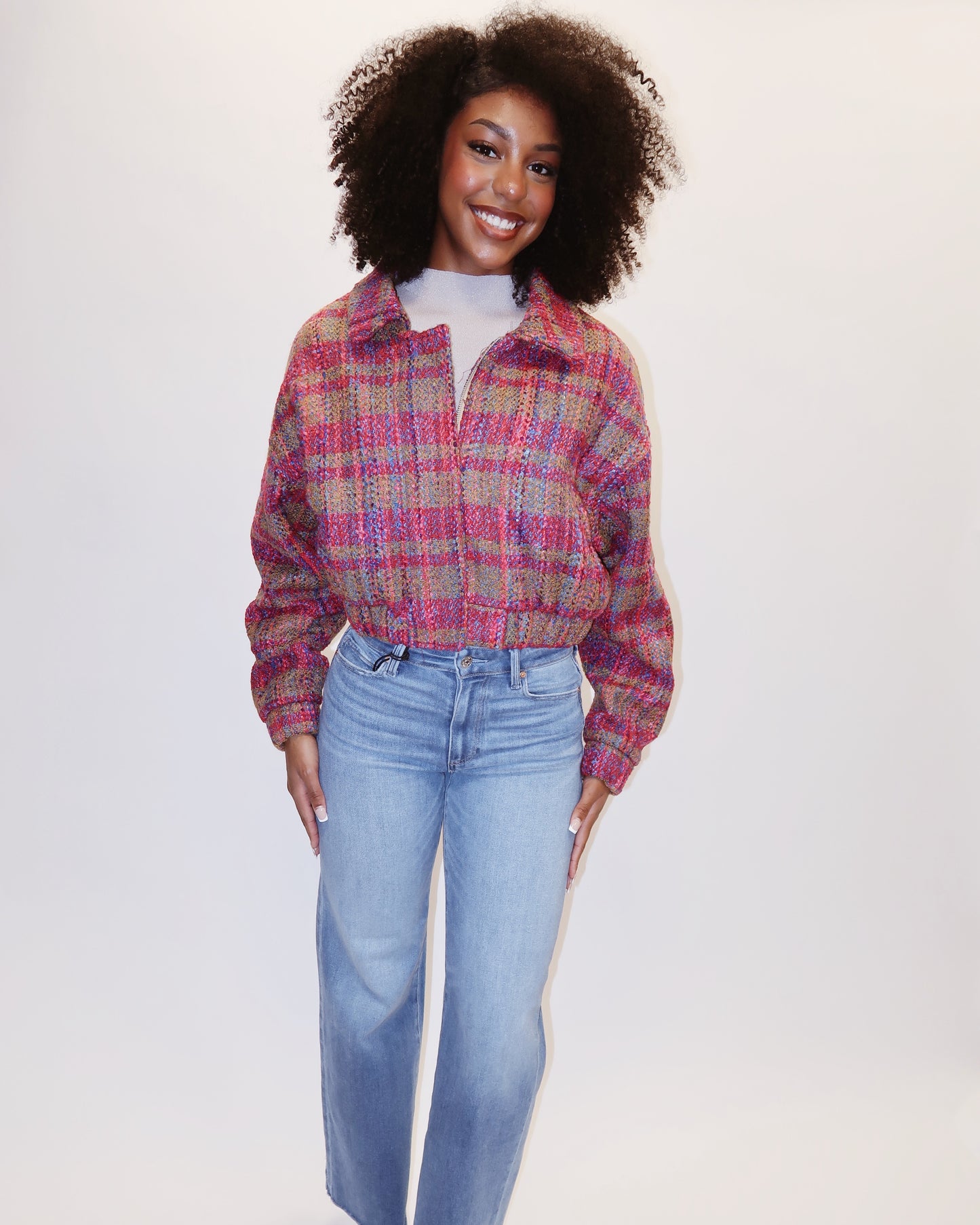 Steve Madden Blair Plaid Puffer Jacket