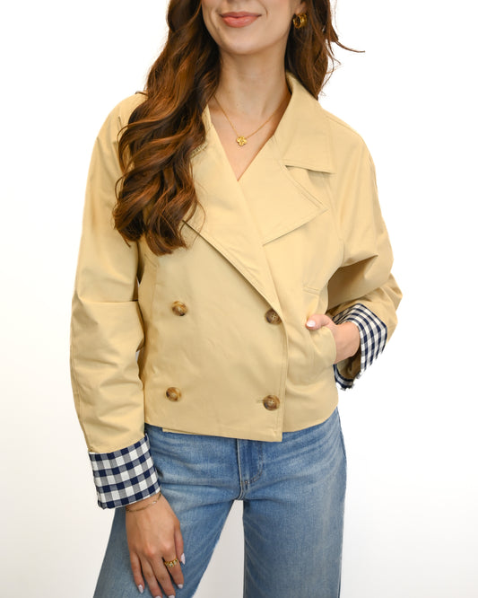 Gina Gingham Trench Coat